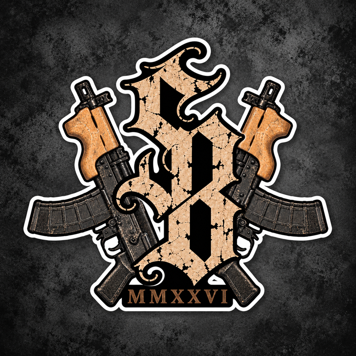 SIGNAL BLACK — SB AK STICKER